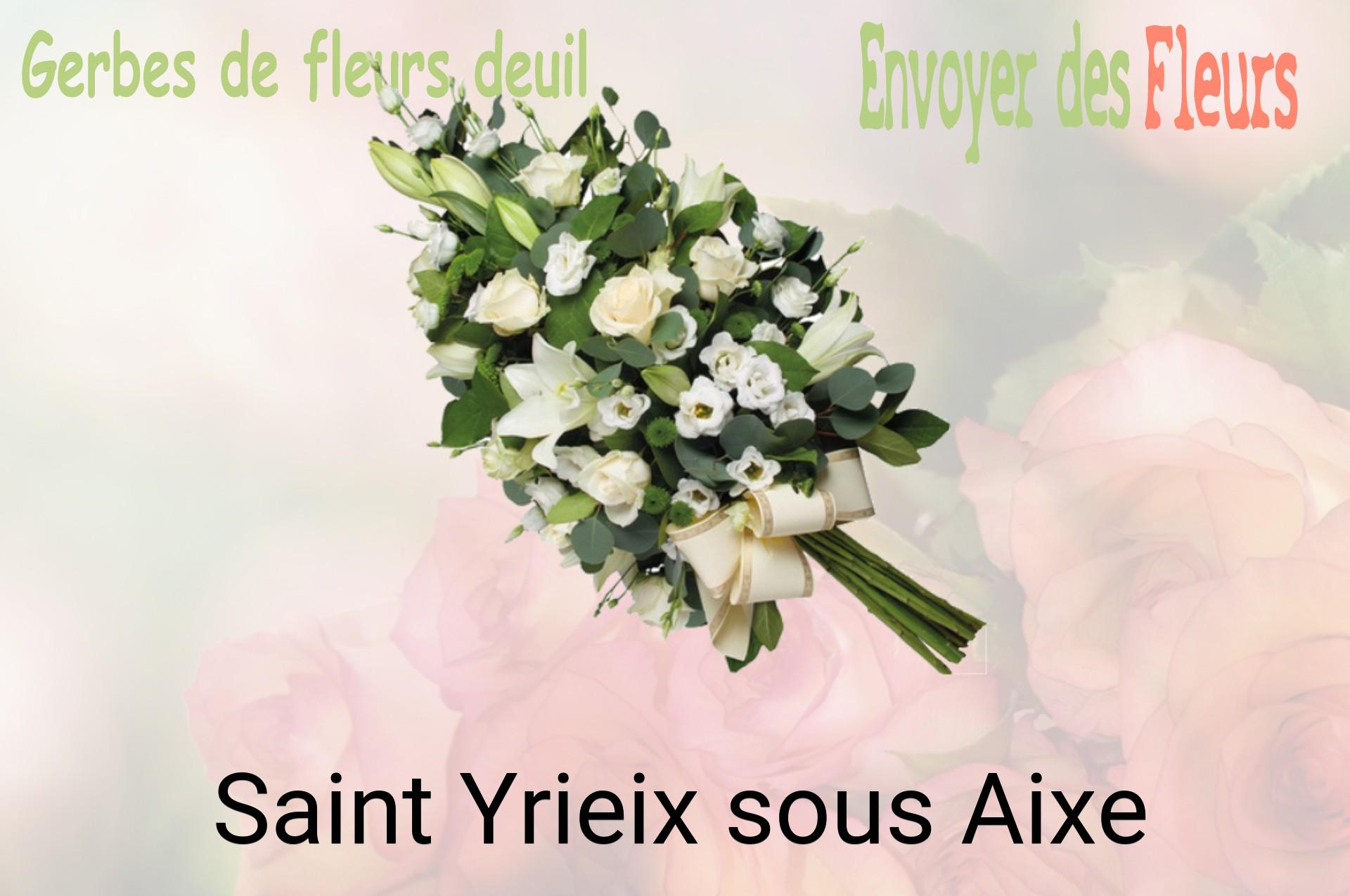 Gerbe de fleurs de deuil livrée à Saint-Yrieix-sous-Aixe